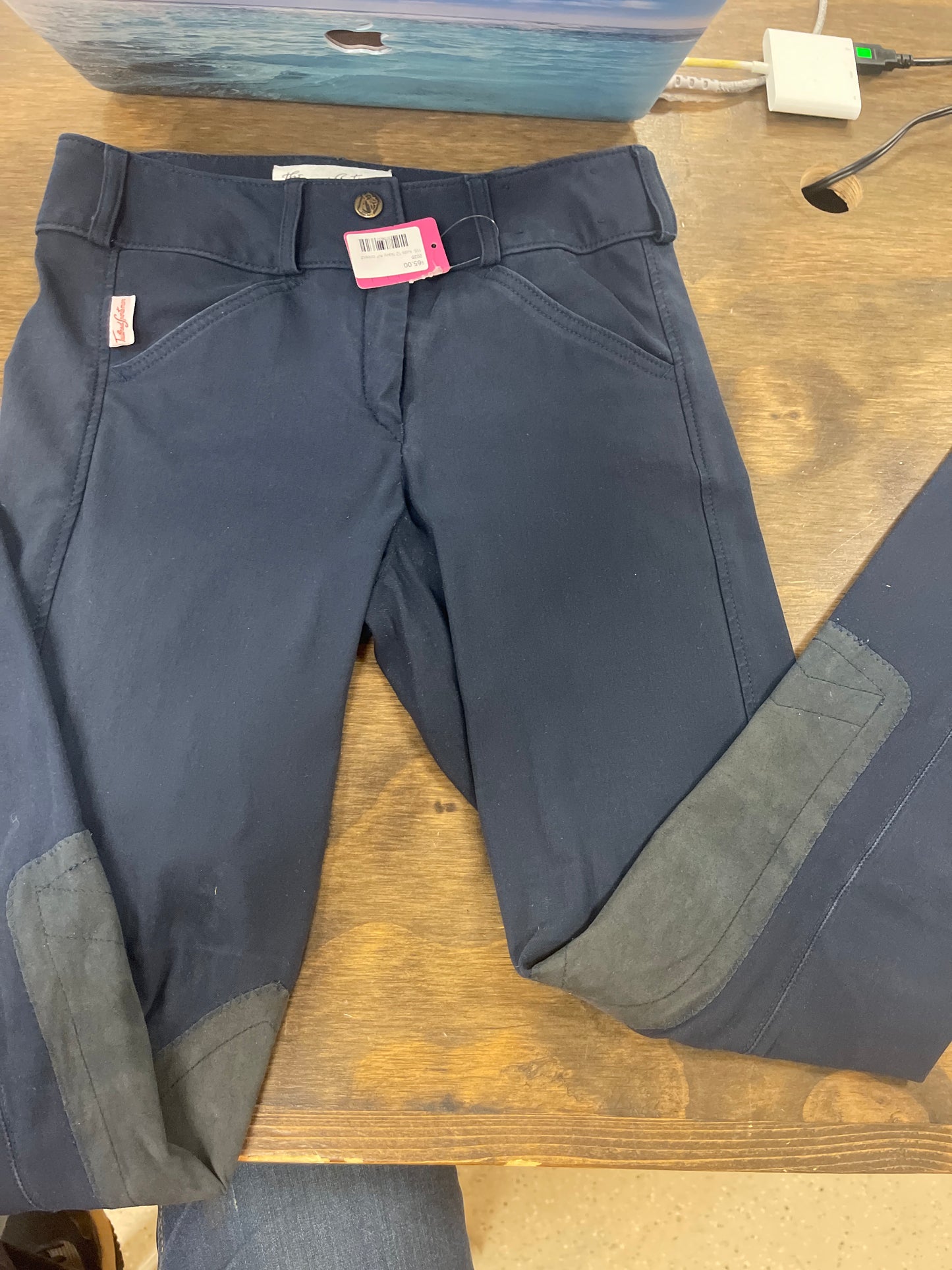 116. Kids 12 Navy Knee Patch breeches, Tailored sportsmen (X2), pants104