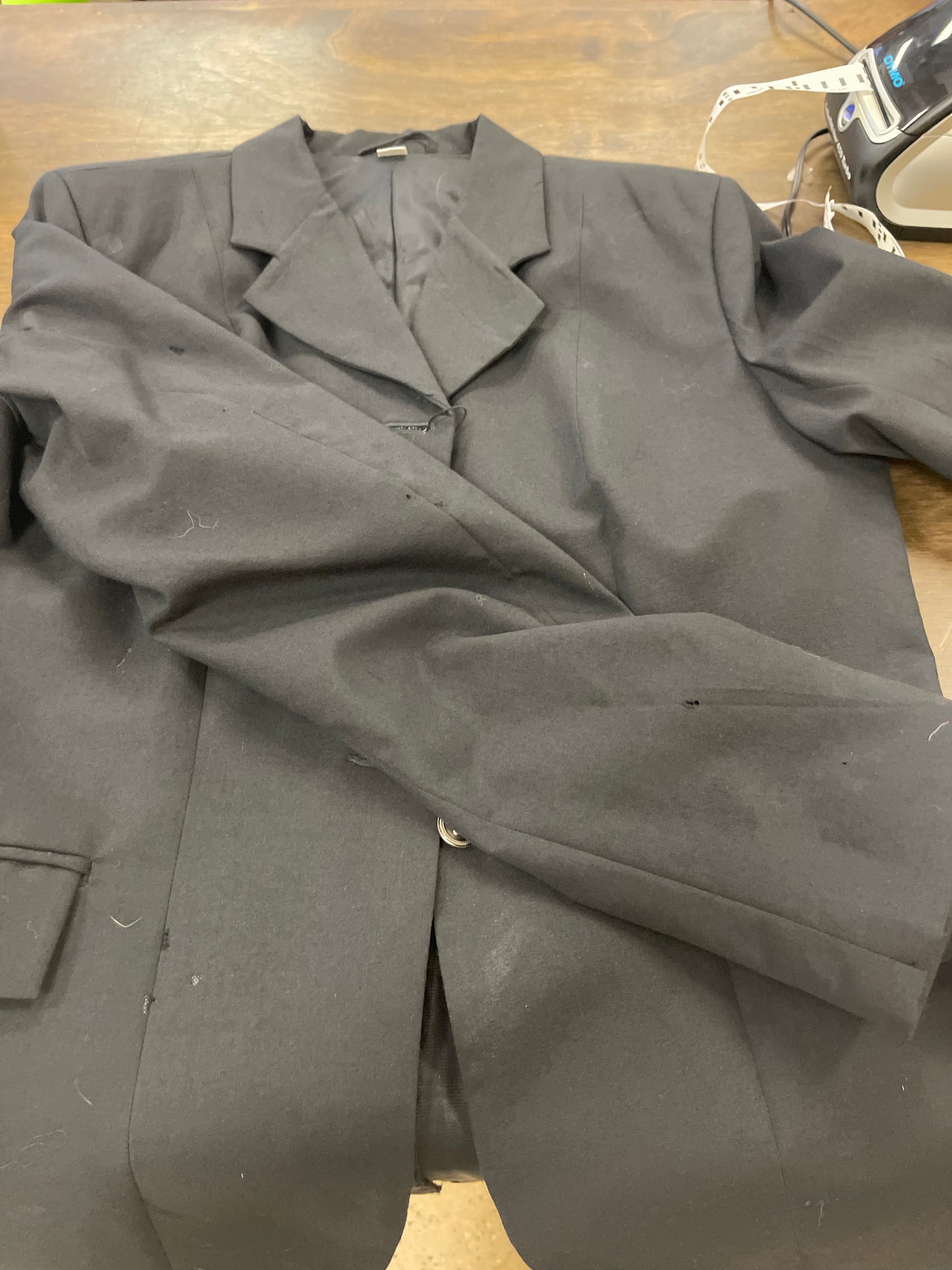 Lds 16L Black show coat, Platinum Tuffrider, coats089