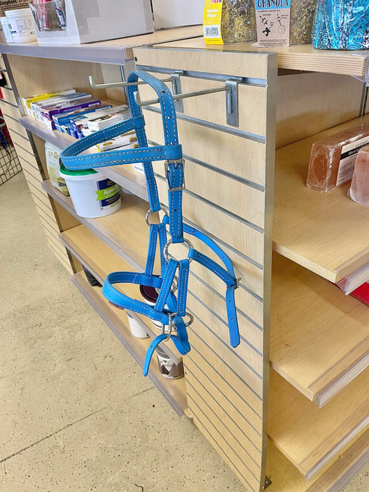 56. Blue Cob Biothane Bitless Bridle