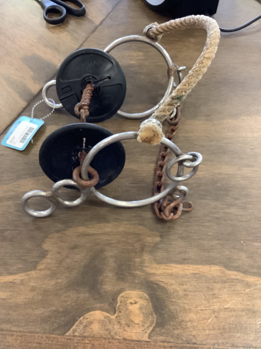 5” Twisted wire lifesaver 3 ring gag hack combo bit, Enlo