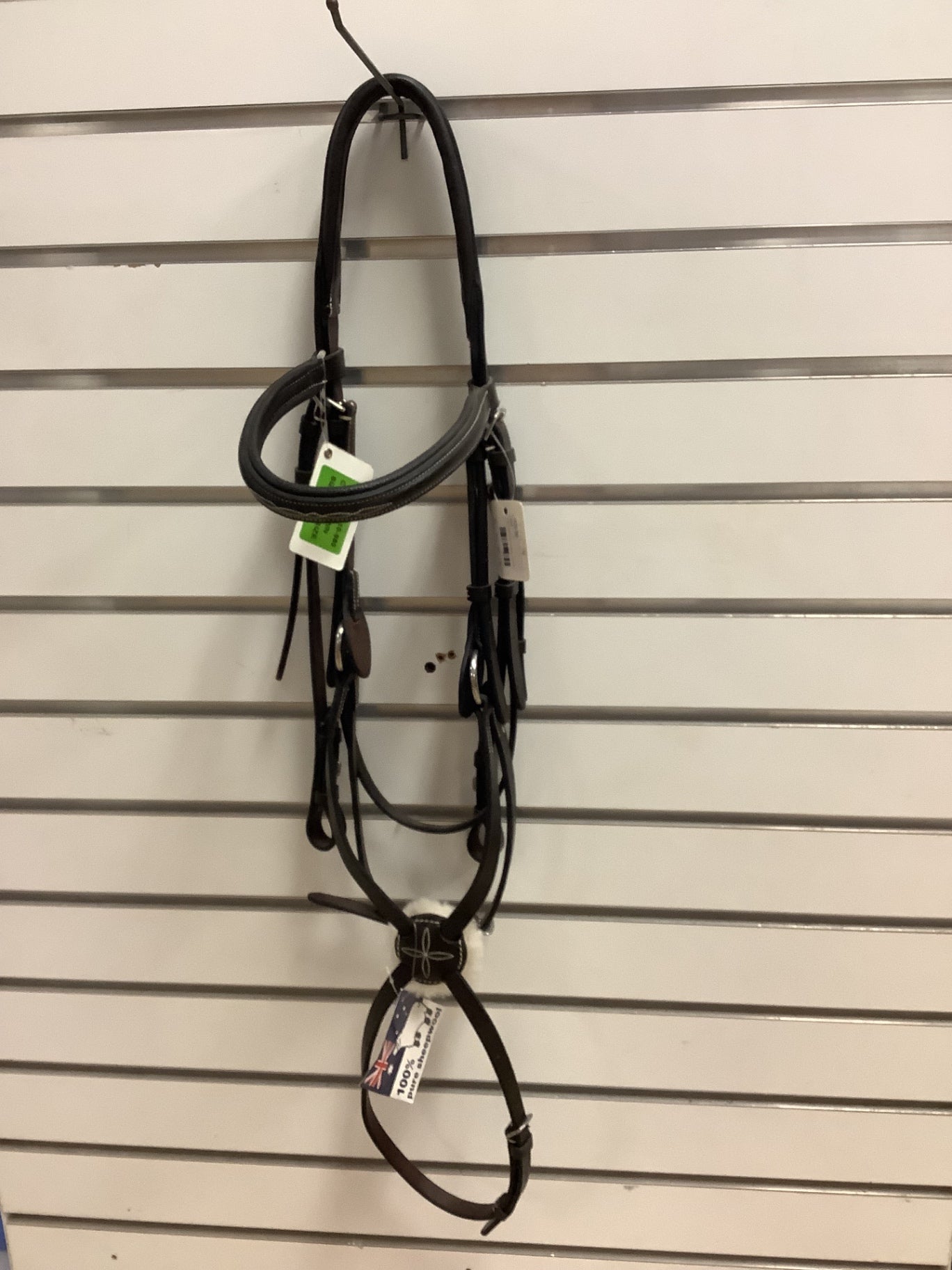 119. Oversize brown monocrown figure 8 bridle