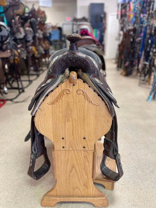 3. 16” Medium/Semi tree Circle Y Silver show saddle