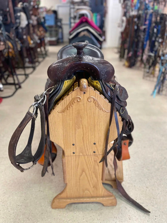 8. 15” M/W tree Circle J trail/ranch saddle
