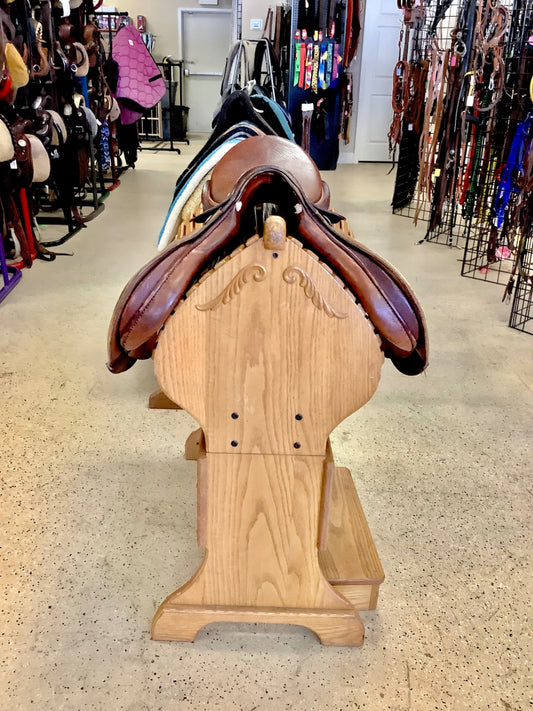 1. 17” AP Courbette saddle w/suede knee rolls