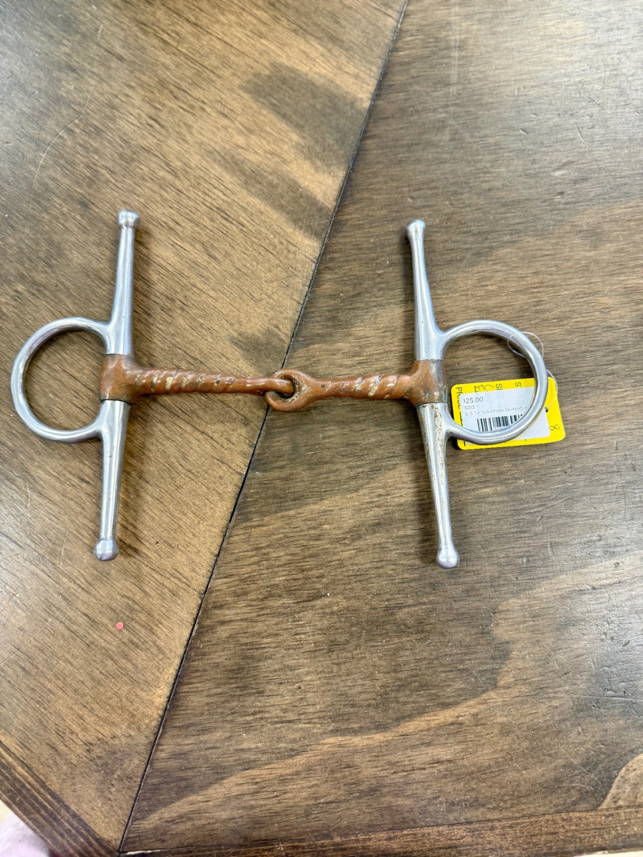 8. 5 ¼” full-cheek twisted, copper mouth snaffle