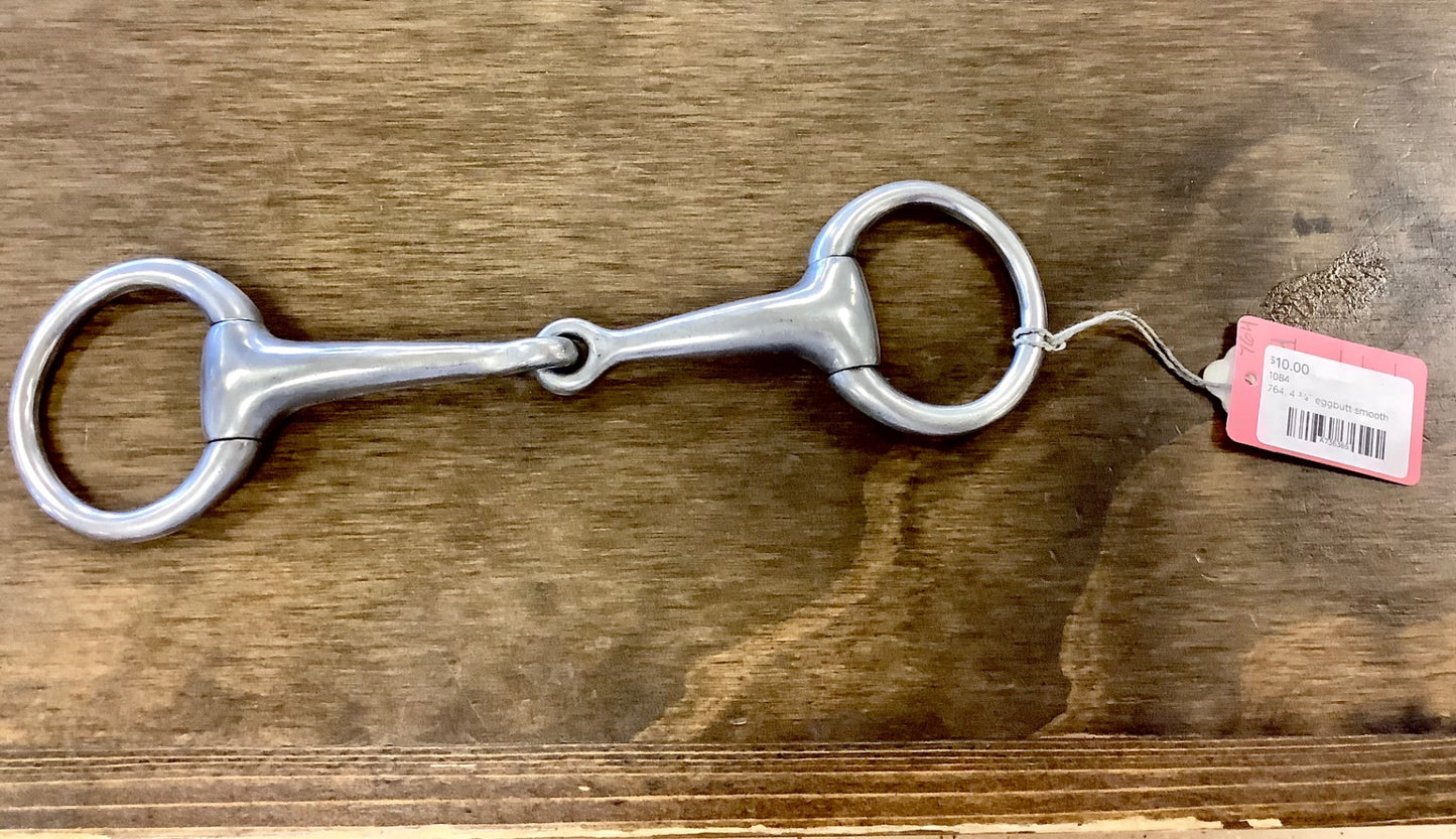 764. 4 ¾” eggbutt smooth snaffle w/small 2 ½” rings, xtra heavy