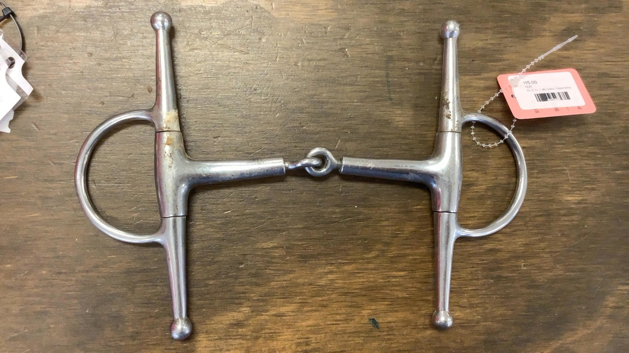 41. 5 ¼ Full Cheek 3 Piece French Link Snaffle Bit