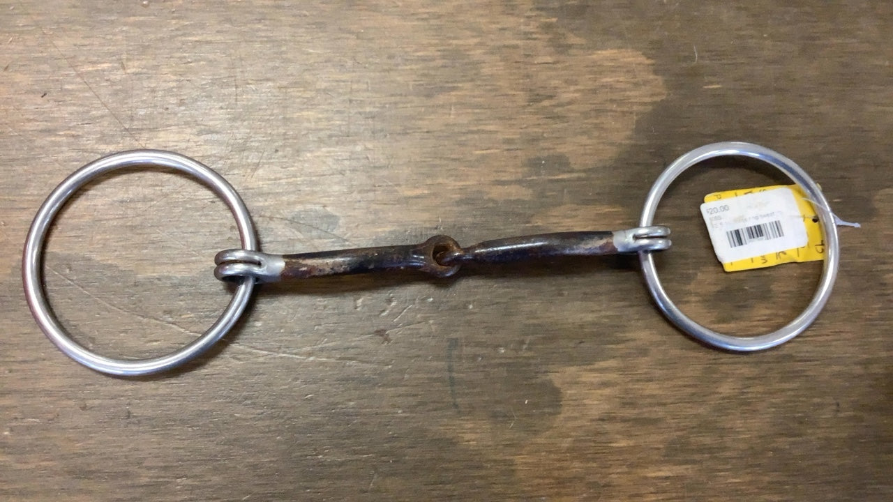 43. 5 ¼” loose ring sweet iron smooth mouth western snaffle
