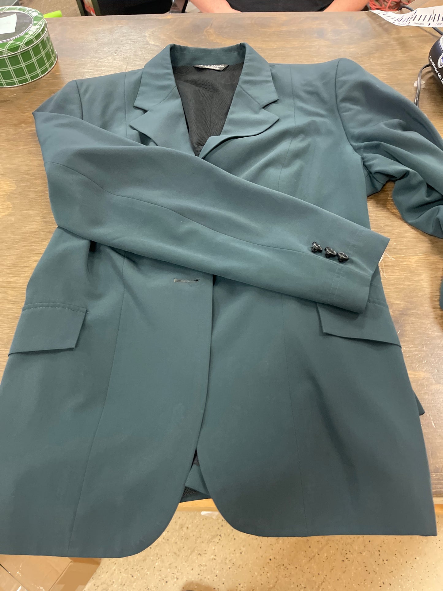 Lds 14slim hunter green stretch show coat Grand prix coats094