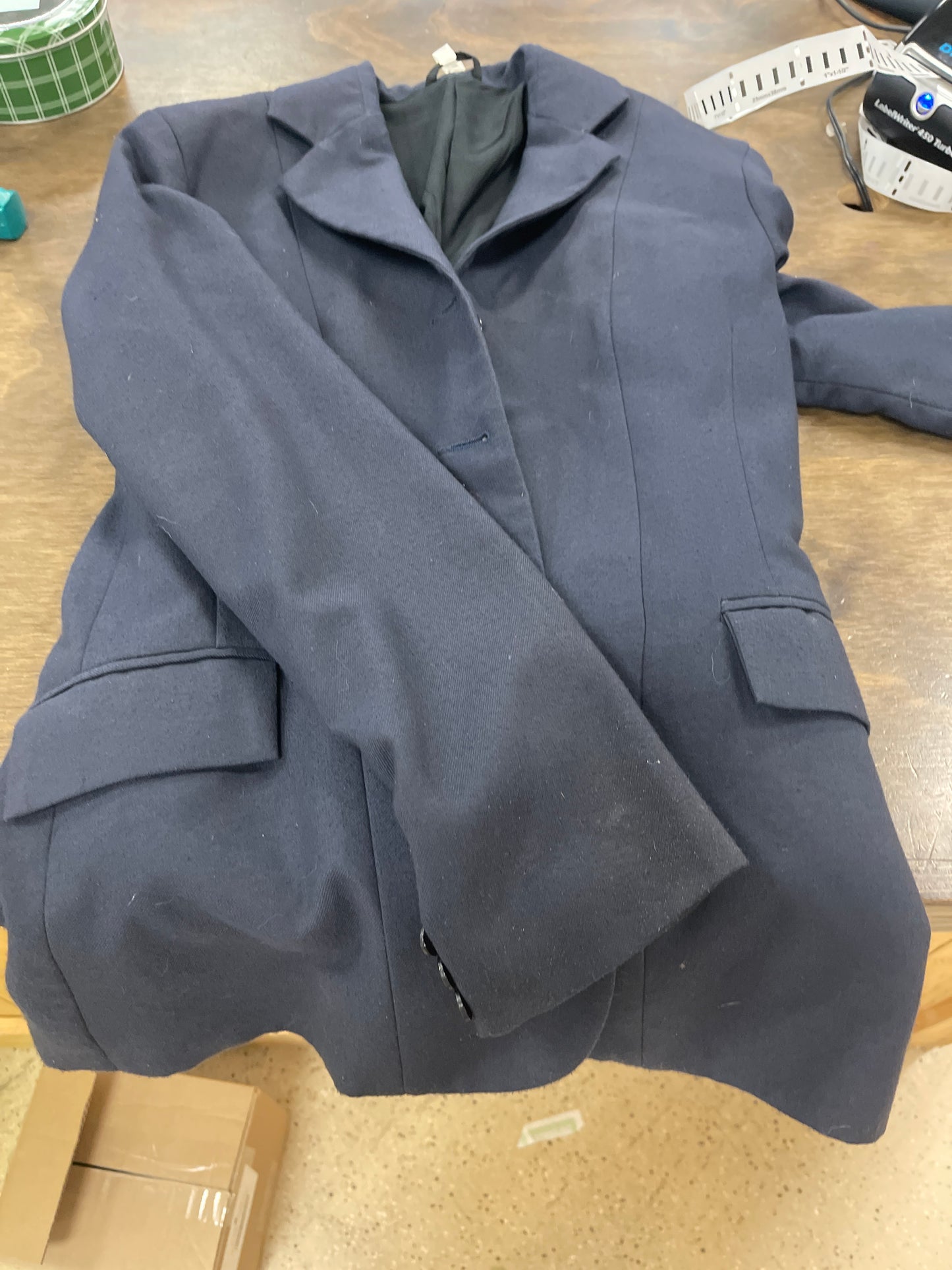 Lds 10 Navy starter show coat, Tuffrider coats076