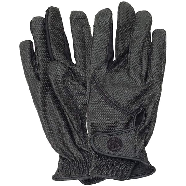 Ovation Black Leather Show Gloves