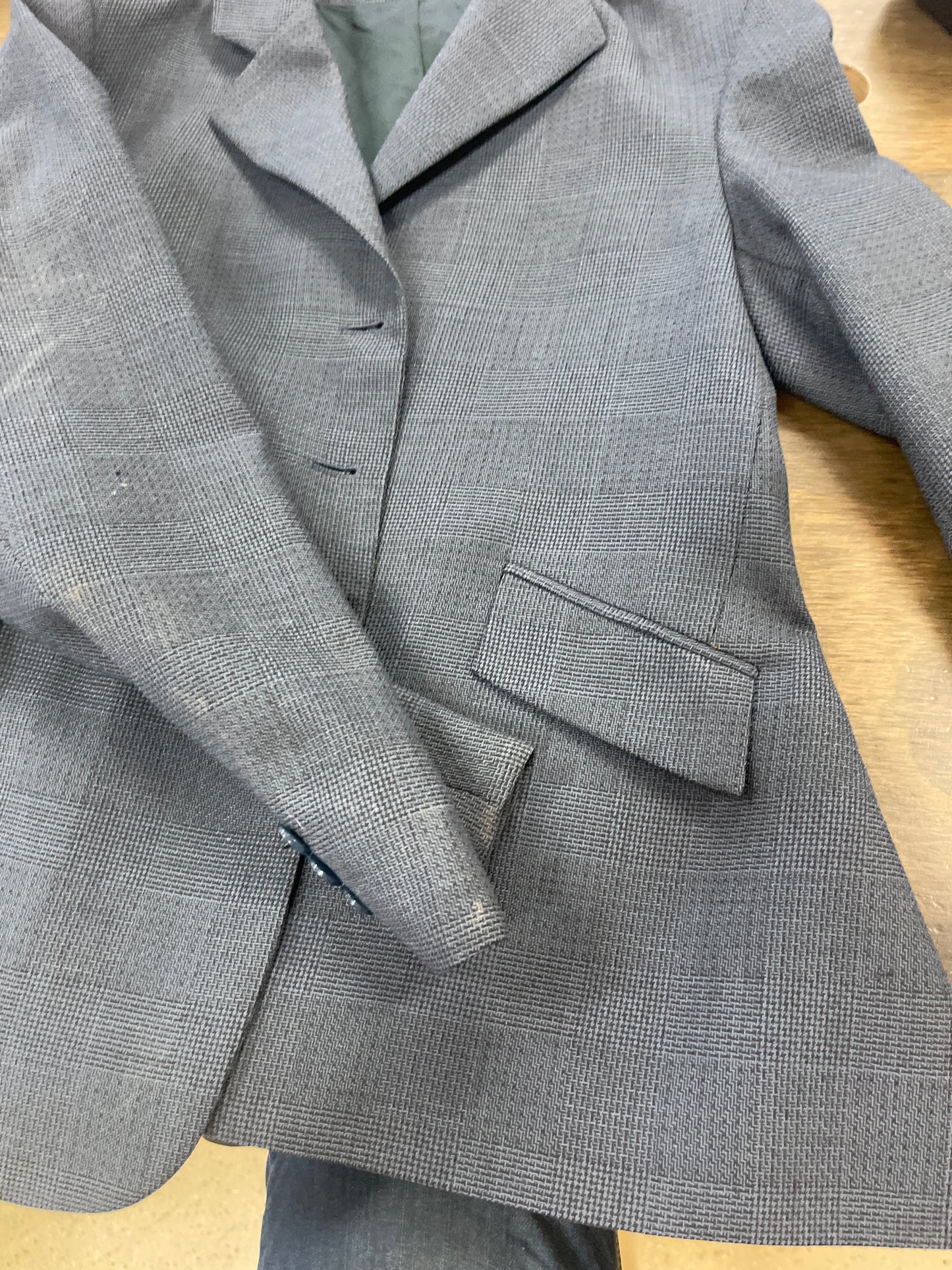 Kids 18R Grey houndstooth show coat, RJ Classics coats057