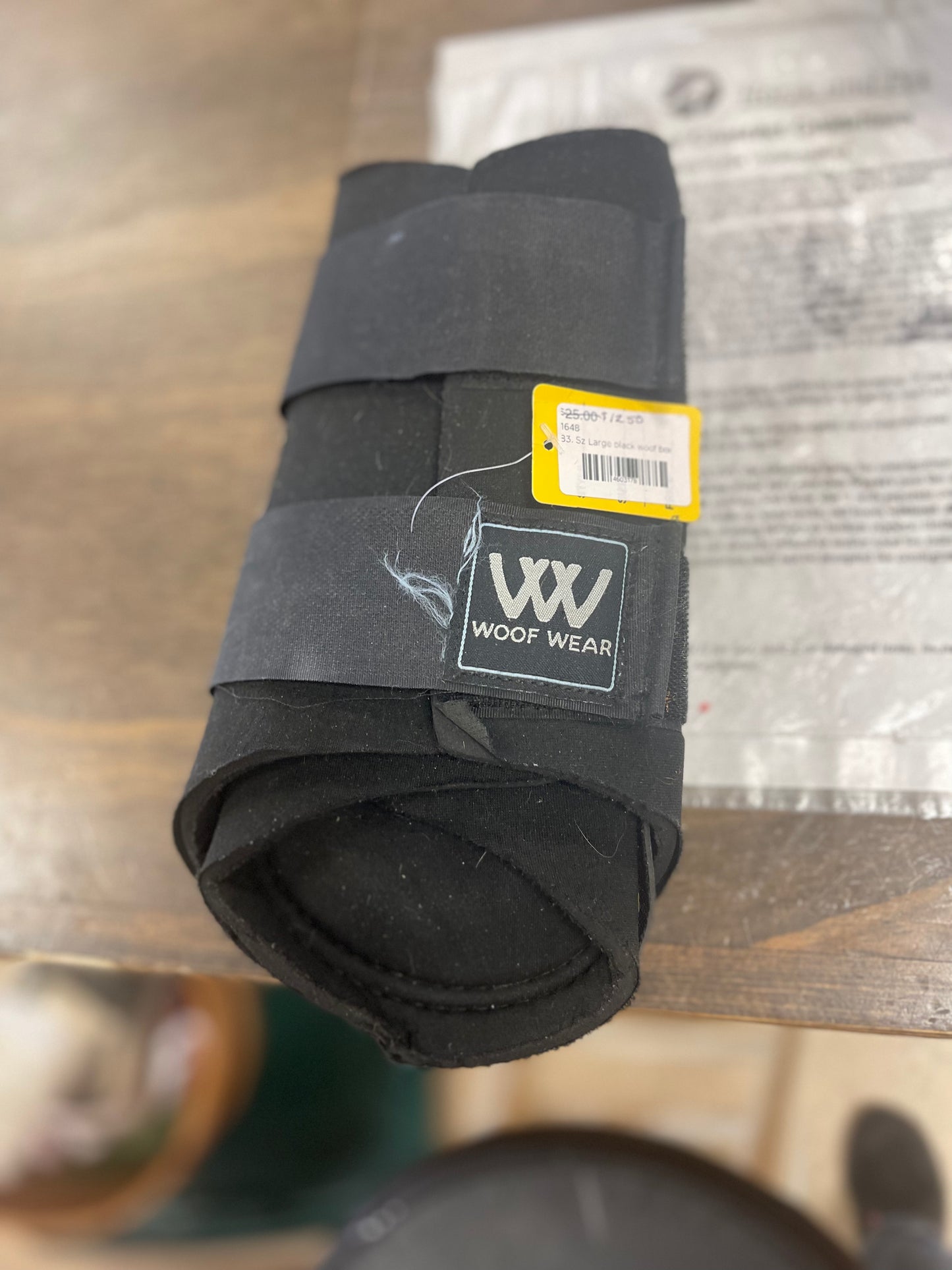 83. Sz Large black woof boots, set of 2, Wraps021