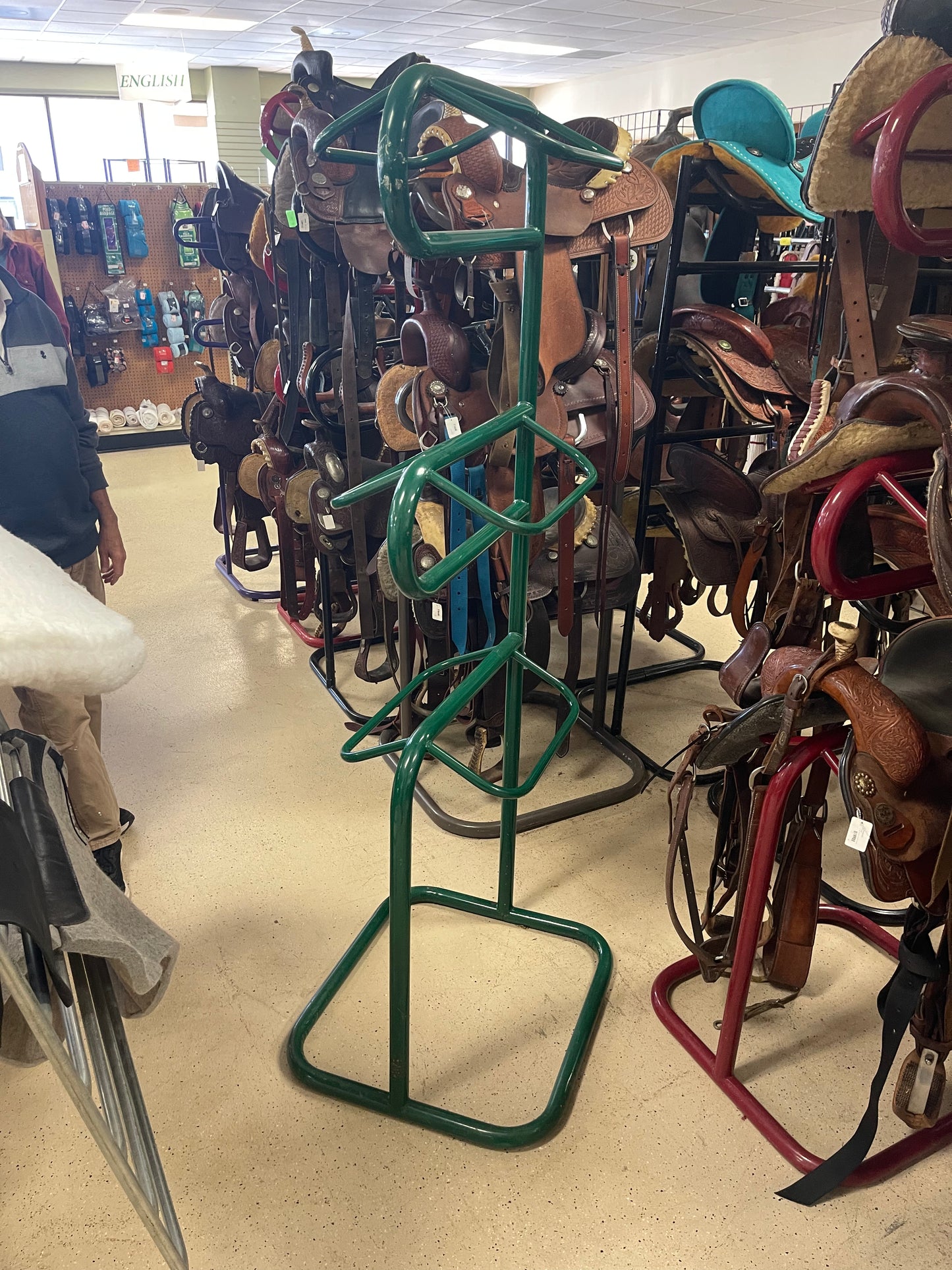 3 Tier Saddle Rack Heavy Duty, Green