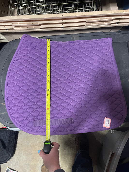 Purple AP quilted cotton english Saddle Pad, Tuffrider