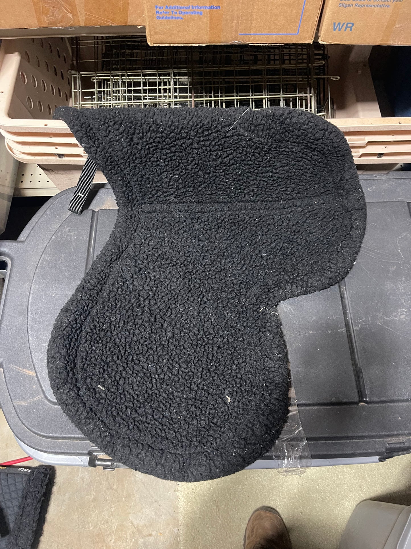 16” Black fleece fitted show pad, Ronmar
