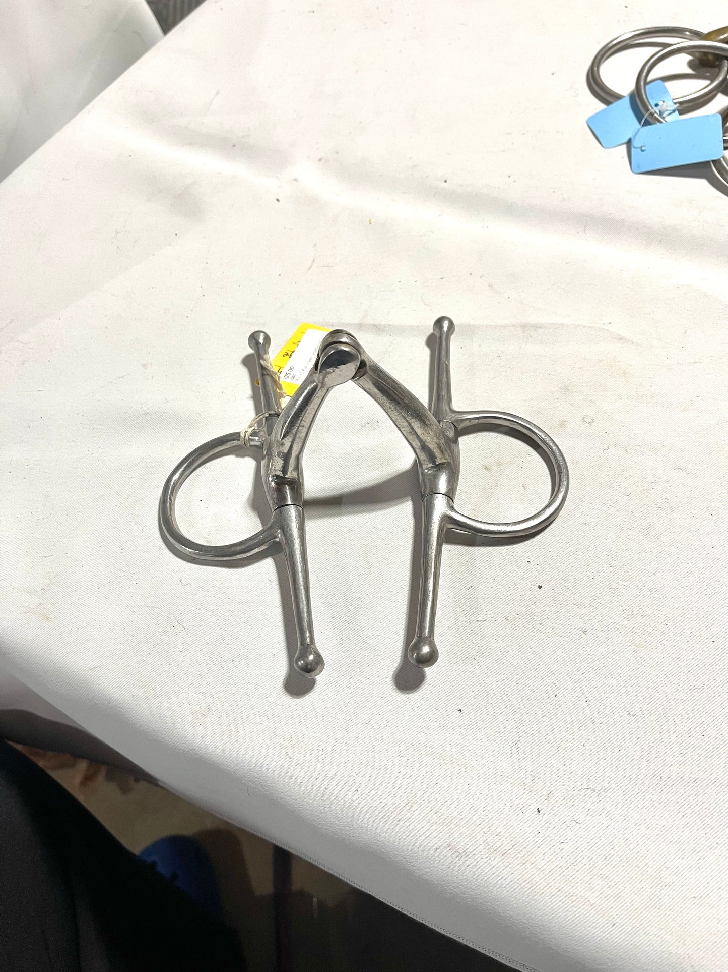 5” full cheek hinged single break mouth snaffle bit, Stainless Steel