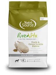 25lb Duck and green Lentils Grain Free Pure Vita/Nutrisource
