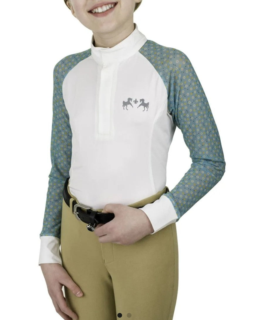 Equine Couture Mesh Sleeve Show Shirts, Kids