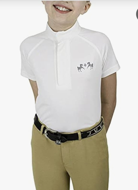 Equine Couture Short Sleeve Show Shirt With Magnet Closure, Kids
