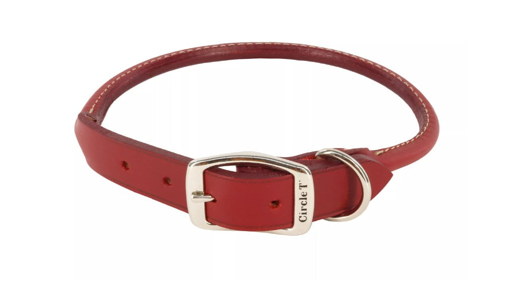 Coastal Rolled Leather Collars, Circle T
