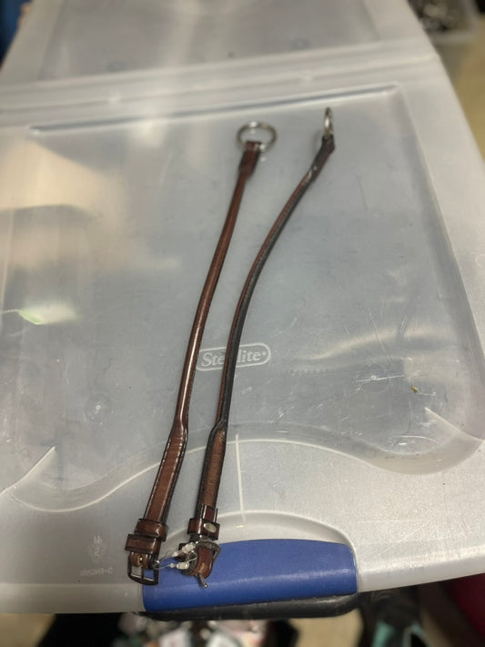 Dk brown gag cheeks English bridle pieces, tacke013