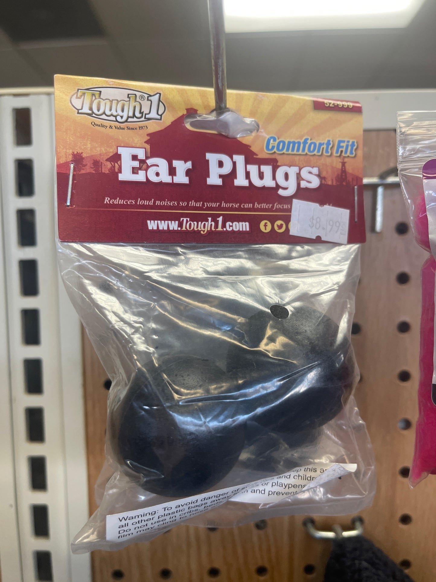 Black Smooth Earplugs for Horses, Tough1