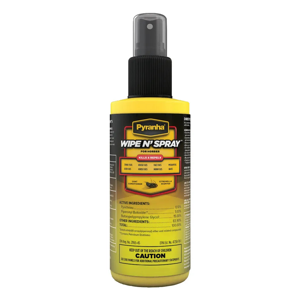 Pyranha Wipe N' Spray fly spray (YELLOW)