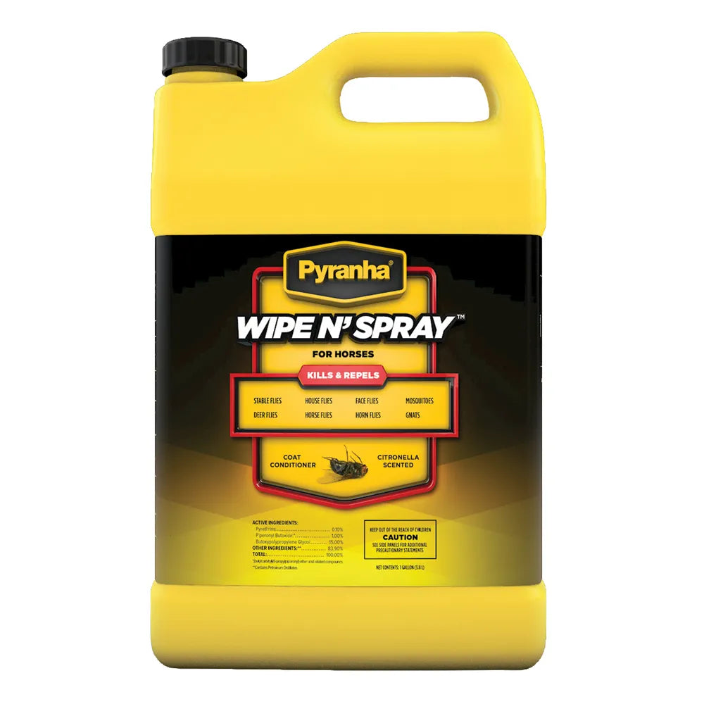 Pyranha Wipe N' Spray fly spray (YELLOW)