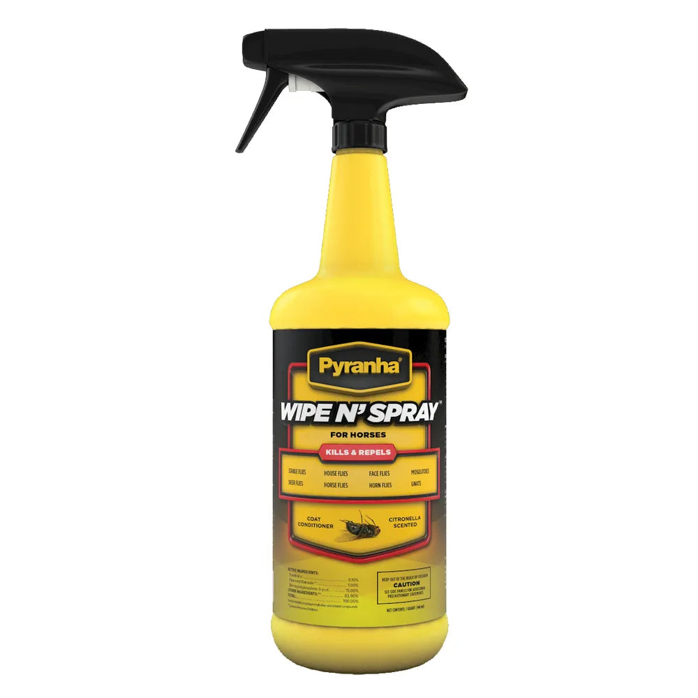 Pyranha Wipe N' Spray fly spray (YELLOW)
