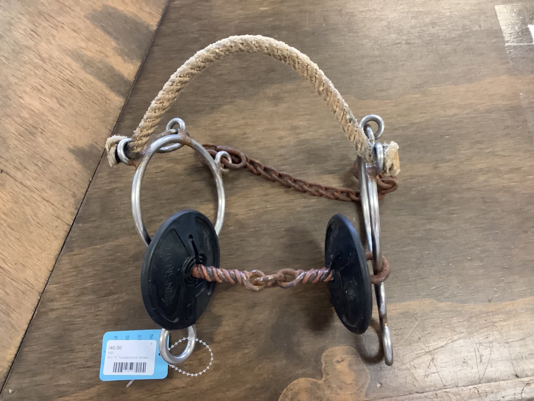5” Twisted wire lifesaver 3 ring gag hack combo bit, Enlo