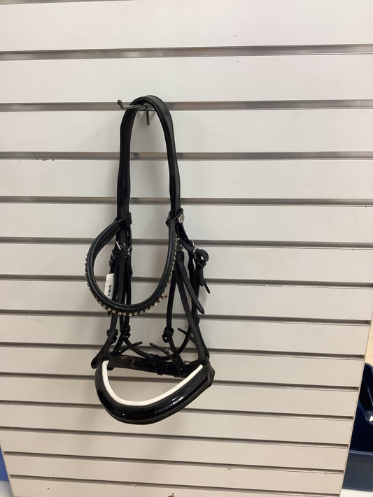 4. Full Solo Equine patent leather dressage bridle