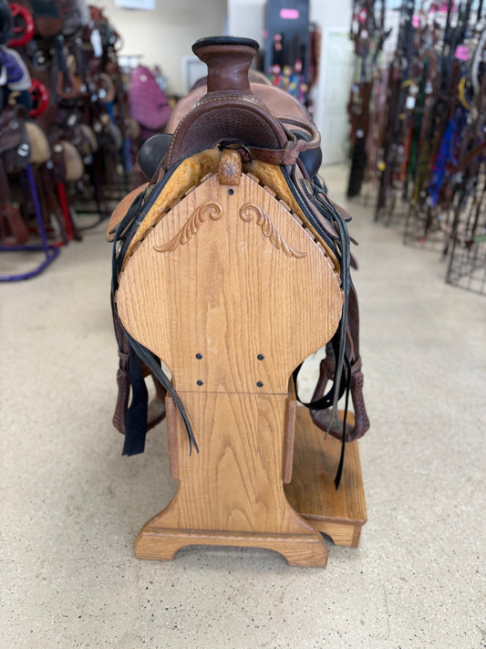 3.  16” Semi/M tree brown slick seat lightweight wade trail saddle, Dakota