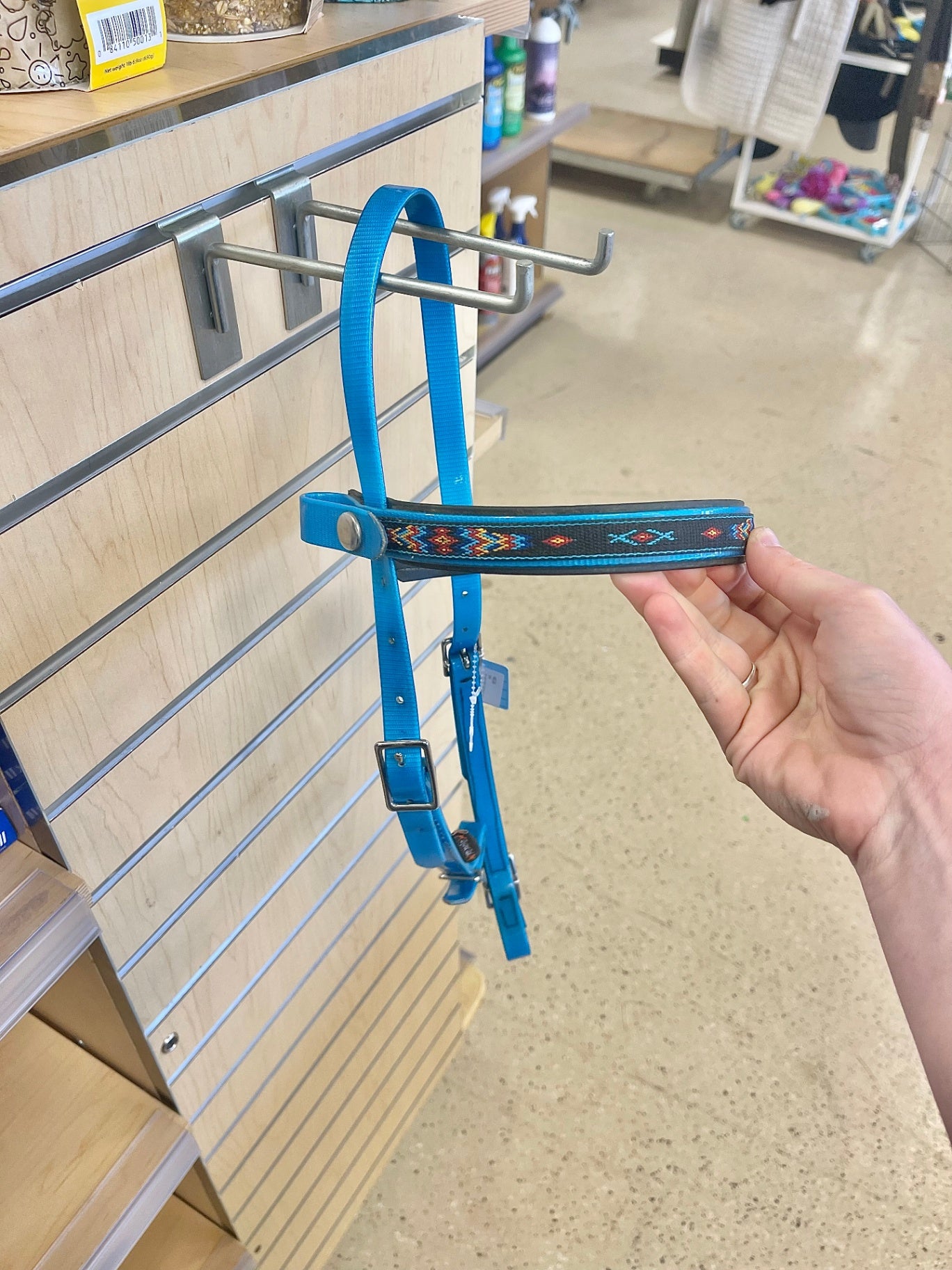 76. Arab Teal Endurance Headstall W/ Halter Snap, Taylored Tack