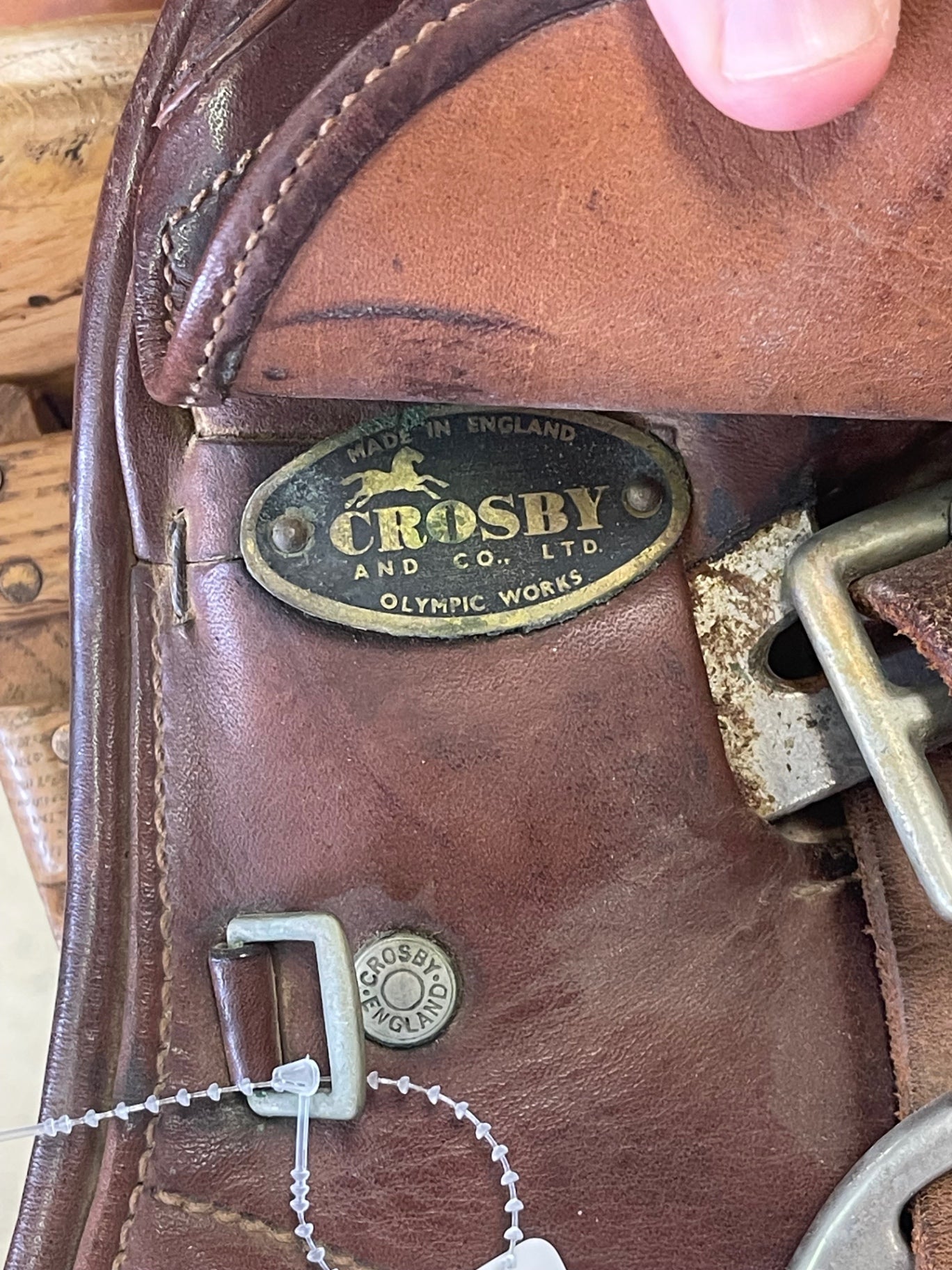 2.   16.5” Wide tree AP/jump saddle w/irons, Crosby