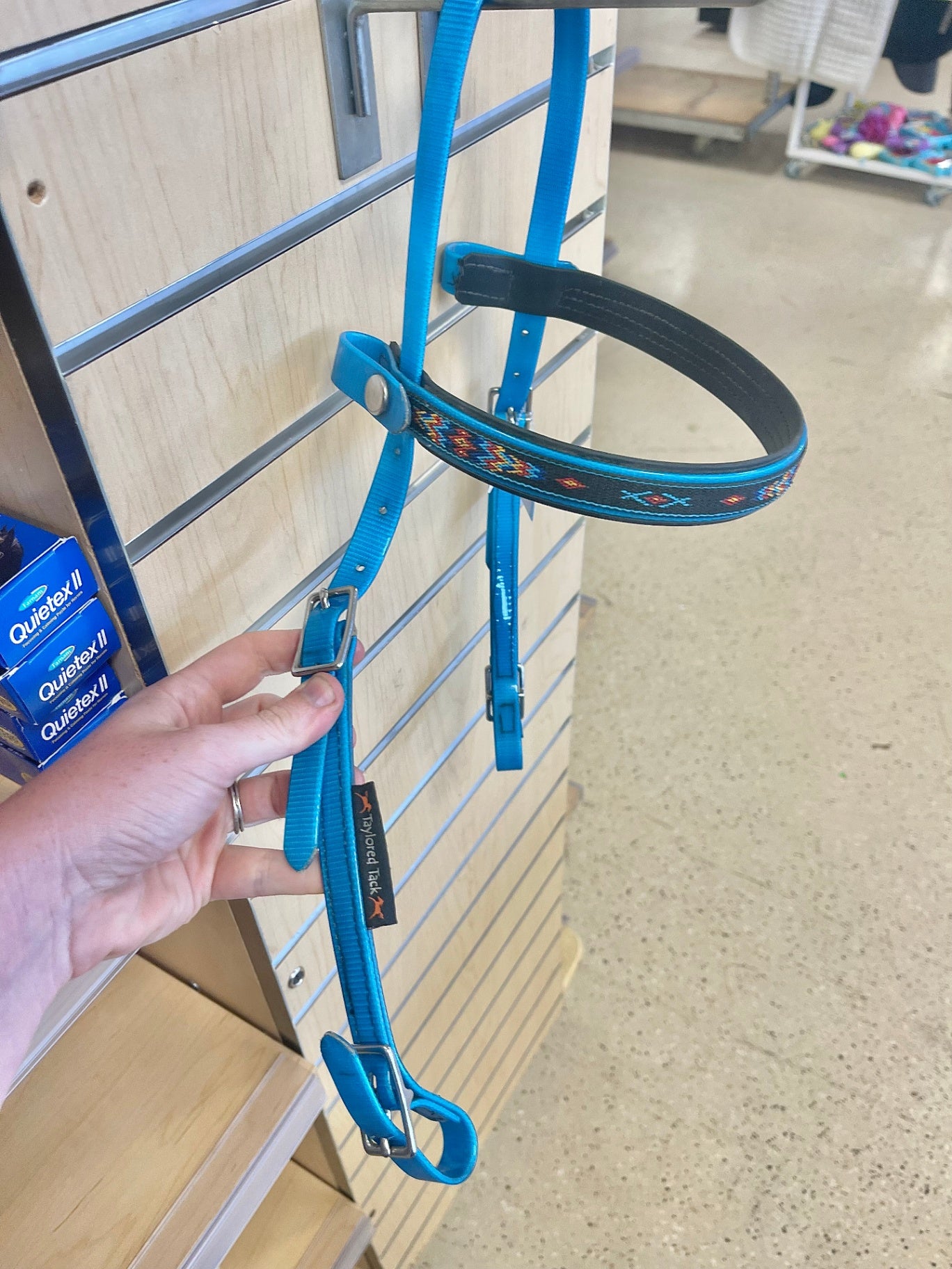 76. Arab Teal Endurance Headstall W/ Halter Snap, Taylored Tack