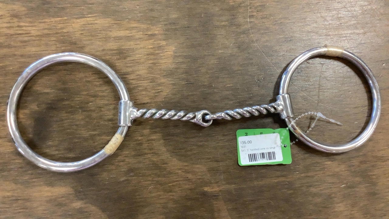 5” twisted wire ss single break snaffle, Classic Equine