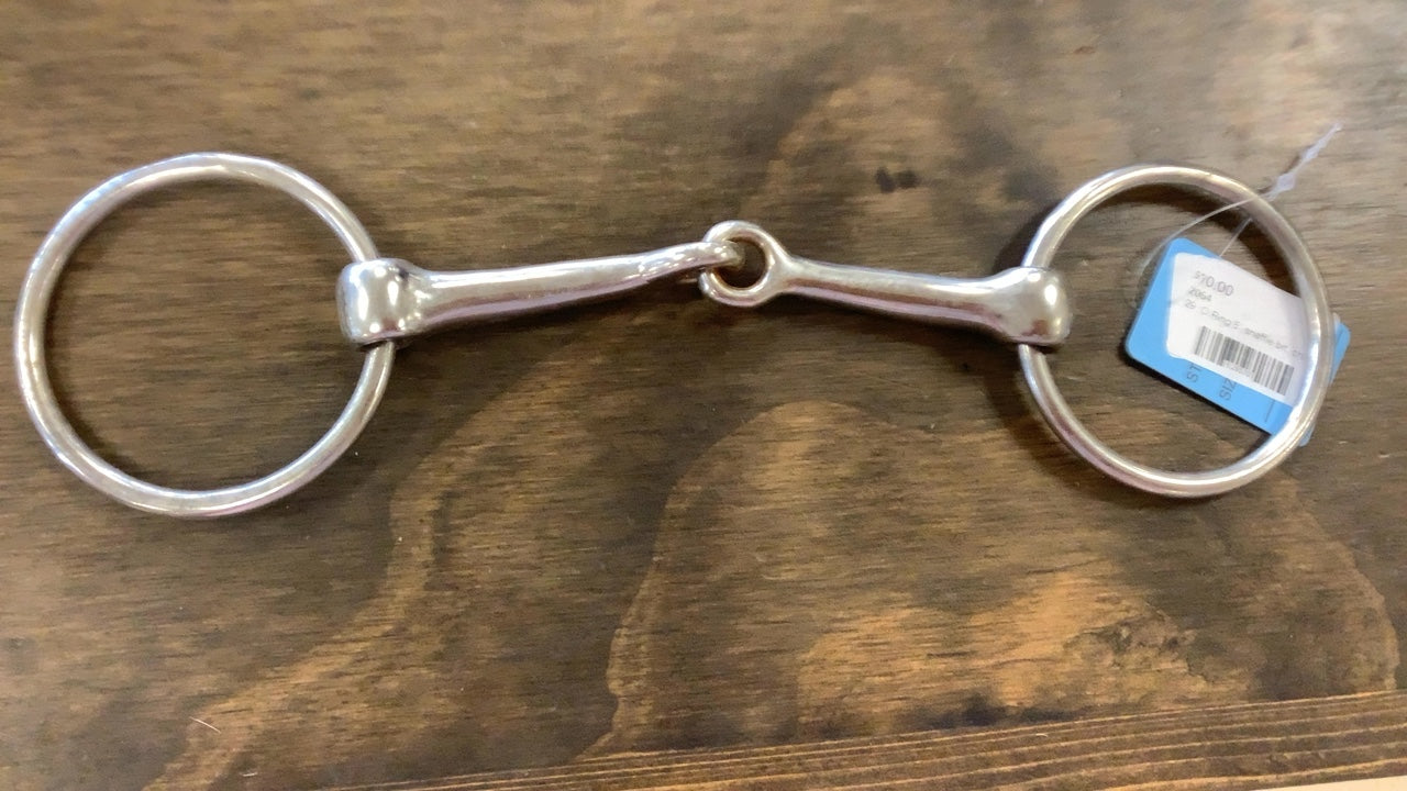 29. O Ring 5” snaffle bit, chrome plated