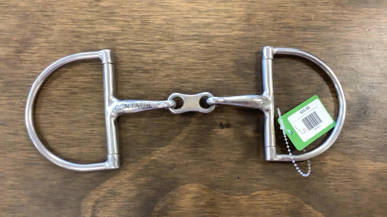 51. 5” D ring 3 piece french link snaffle bit, Centaur