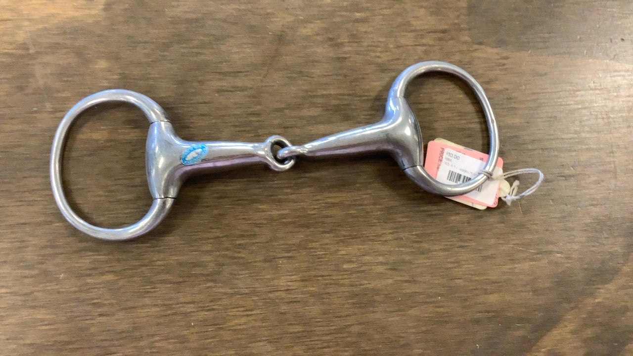 763.  4 ¾” eggbutt smooth snaffles x2