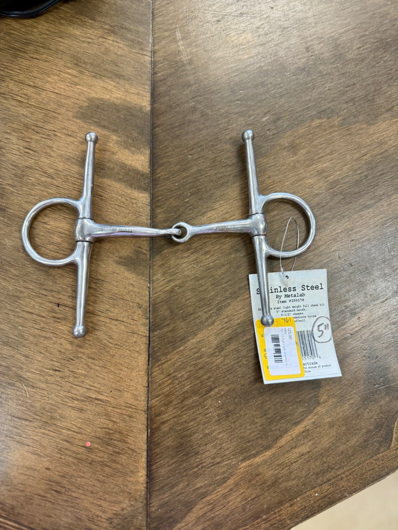 761.  X2  Full cheek snaffles (5 ½”, 5” partrade, 5” hinge)