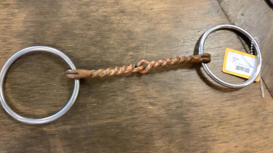 9. 5 ½” twisted copper O ring snaffle