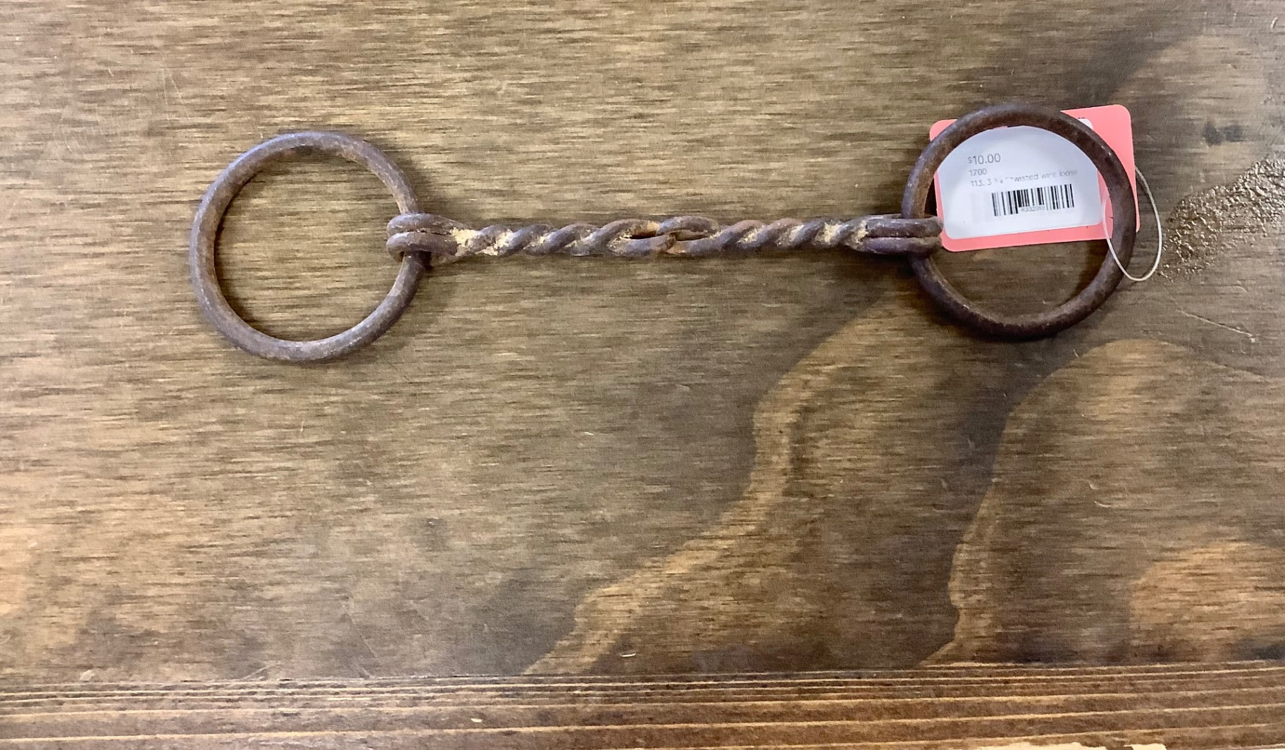 113. 3 ¾ “ twisted wire loose ring pony bit