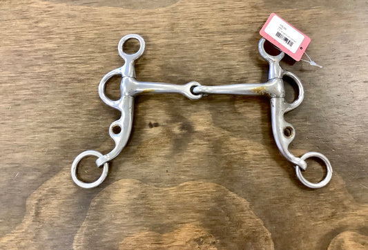 20. 5” single broken curved shank pelham style bit