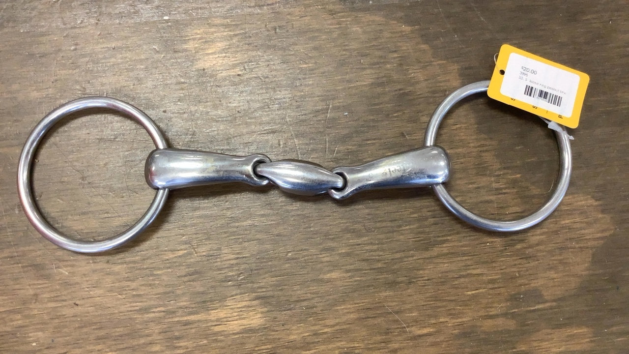 53. 5” loose ring peanut link snaffle