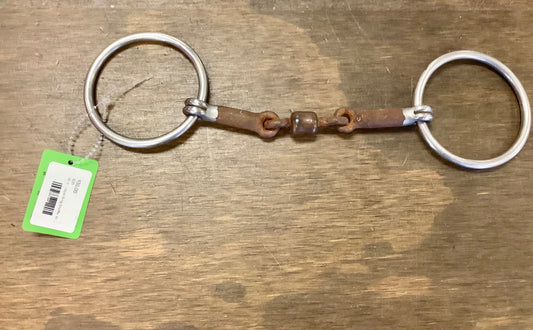 40. 5’’ 3 Piece Loose Ring W/Roller Snaffle Bit