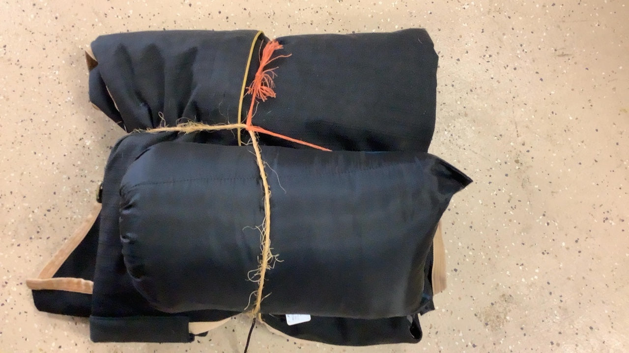 81" Noble outfitters 3 in 1 blanket, black and tan with liner