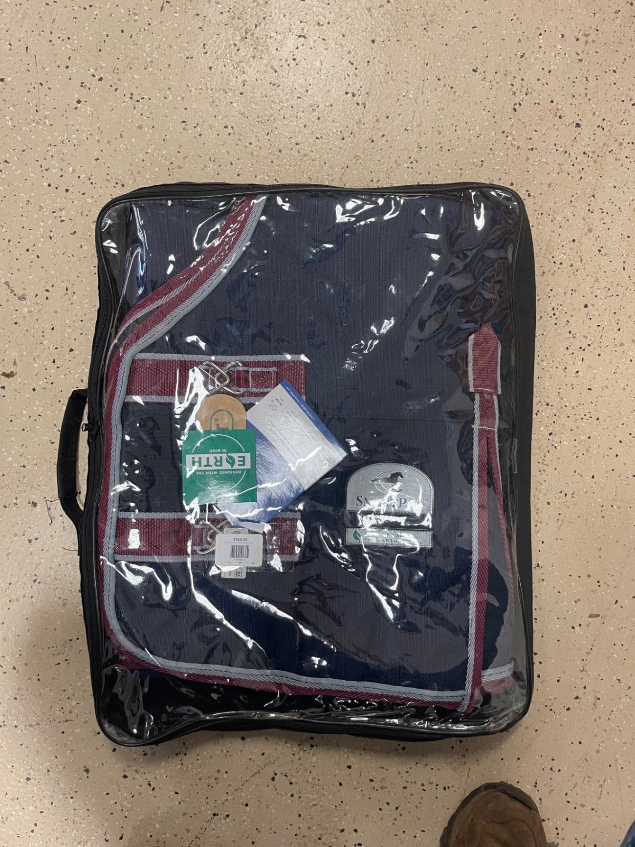 15. 78" Navy/Burgundy Turnout Sheet, SmartPak