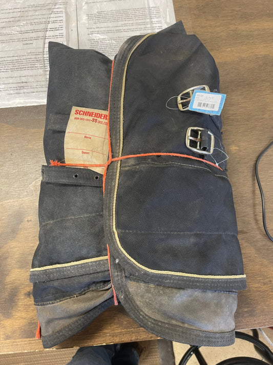 3. 60” black schneiders hi-neck rainsheet, used but still good condition $50