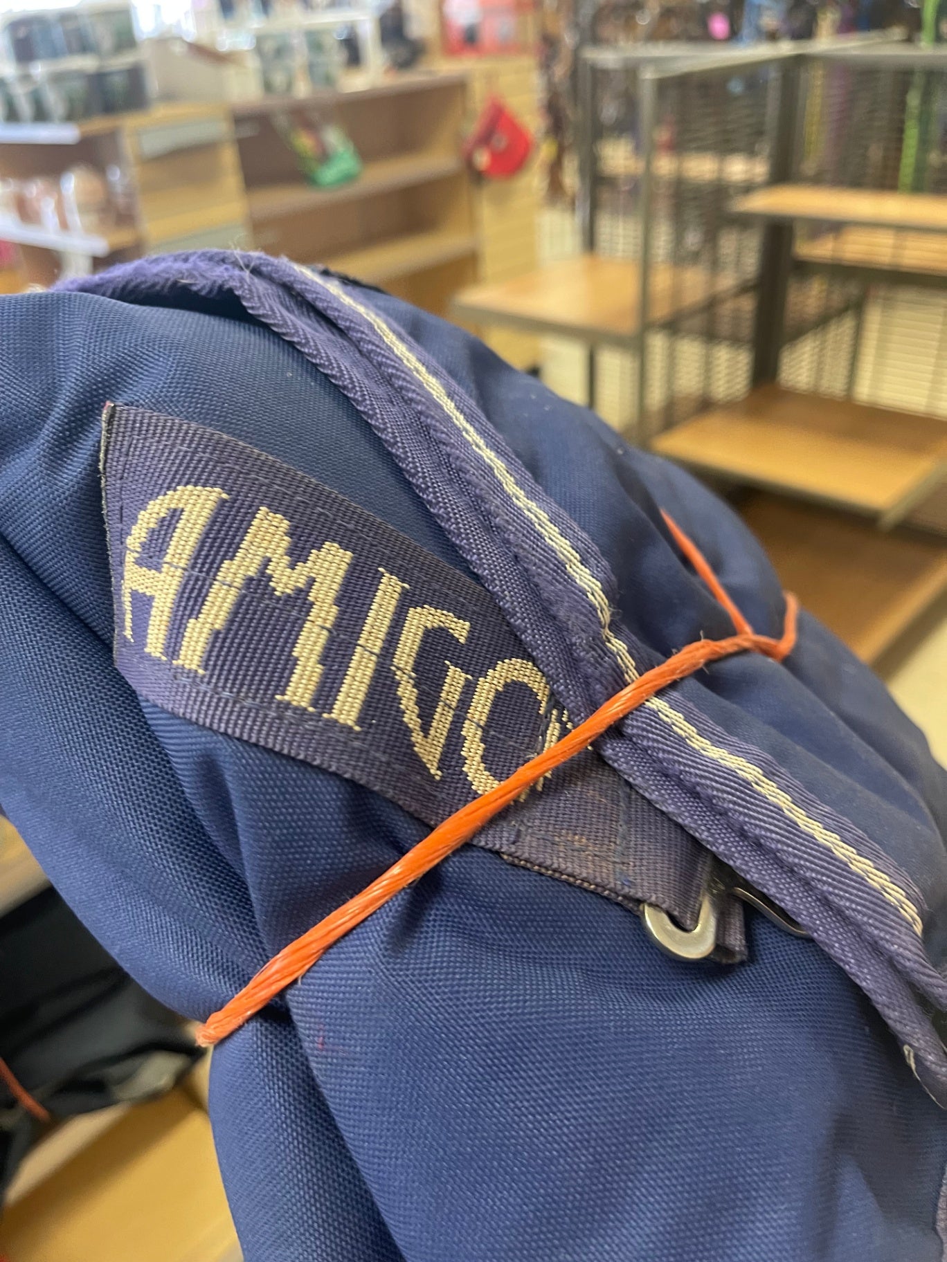 66. 84” Navy Amigo Turnout Sheet w/detachable neck cover